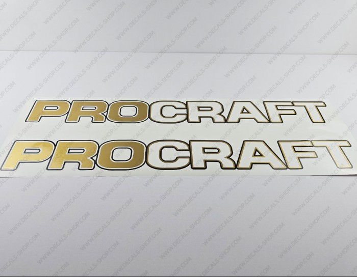 ProCraft Boat Logo Gold Decal Set of 2 x 31.25"